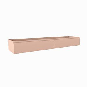 Mondiaz FOGE wastafelonderkast - 200x45x25cm - 2 lades - uitsparing rechts - softclose - Rosee M44220Rosee