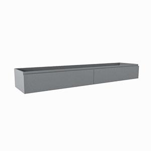 Mondiaz FOGE wastafelonderkast - 200x45x25cm - 2 lades - uitsparing midden - softclose - Plata M44216Plata