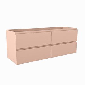 Mondiaz HAY wastafelonderkast - 130x45x50cm - 4 lades - uitsparing links en rechts - softclose - Rosee M45150Rosee