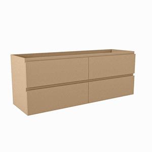 Mondiaz HAY wastafelonderkast - 130x40x50cm - 4 lades - uitsparing links en rechts - softclose - Oro M45222Oro