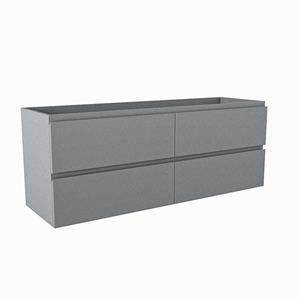 Mondiaz HAY wastafelonderkast - 130x40x50cm - 4 lades - uitsparing links - softclose - Plata M45225Plata