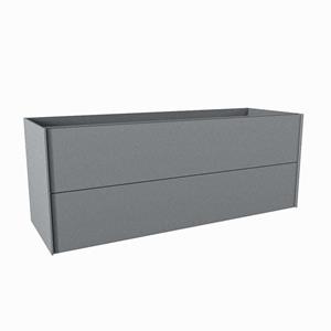 Mondiaz TENCE wastafelonderkast - 130x45x50cm - 2 lades - uitsparing links en rechts - push to open - softclose - Plata M37115Plata