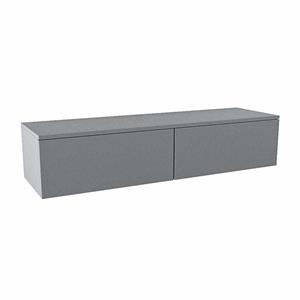 Mondiaz ALAN MODULE Wastafelonderkast - 140x45x30cm - 2 lades - push to open - Plata A45256Plata