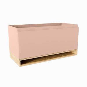 Mondiaz FLOTT wastafelonderkast - 100x45x50cm - 1 lade - uitsparing rechts - softclose - Rosee M41104Rosee