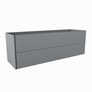 Mondiaz TENCE wastafelonderkast - 150x45x50cm - 2 lades - uitsparing links en rechts - push to open - softclose - Plata M37122Plata