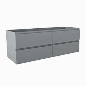 Mondiaz HAY wastafelonderkast - 140x45x50cm - 4 lades - uitsparing links - softclose - Plata M45158Plata