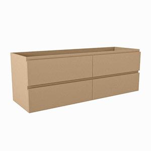 Mondiaz HAY wastafelonderkast - 140x45x50cm - 4 lades - uitsparing links en rechts - softclose - Oro M45155Oro