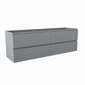 Mondiaz HAY wastafelonderkast - 150x40x50cm - 4 lades - uitsparing links en rechts - softclose - Plata M45232Plata