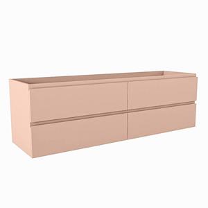 Mondiaz HAY wastafelonderkast - 160x45x50cm - 4 lades - uitsparing rechts - softclose - Rosee M45167Rosee