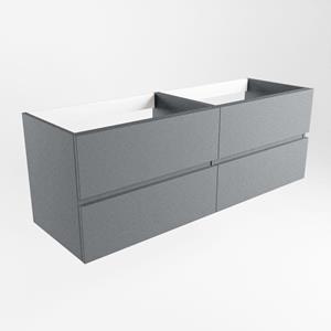 Mondiaz VICA wastafelonderkast - 140x45x50cm - 4 lades - uitsparing links en rechts - softclose - Plata M73147Plata