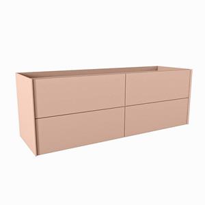 Mondiaz TENCE wastafelonderkast - 140x45x50cm - 4 lades - uitsparing links en rechts - push to open - softclose - Rosee M37155Rosee