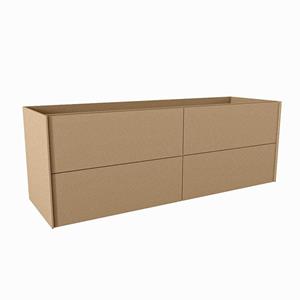 Mondiaz TENCE wastafelonderkast - 140x45x50cm - 4 lades - uitsparing links - push to open - softclose - Oro M37158Oro