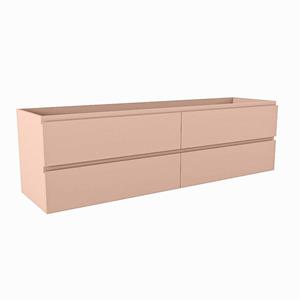 Mondiaz HAY wastafelonderkast - 170x45x50cm - 4 lades - uitsparing links en rechts - softclose - Rosee M45170Rosee