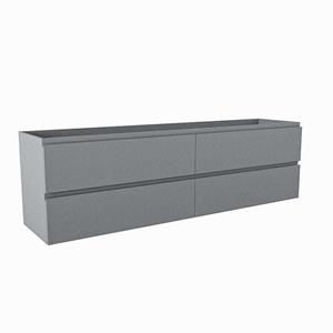 Mondiaz HAY wastafelonderkast - 170x40x50cm - 4 lades - uitsparing links - softclose - Plata M45245Plata