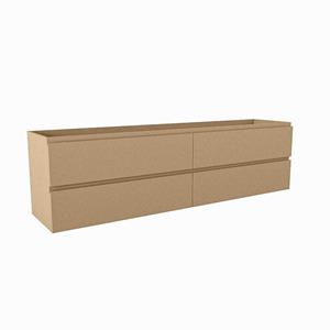 Mondiaz HAY wastafelonderkast - 180x40x50cm - 4 lades - uitsparing links en rechts - softclose - Oro M45247Oro