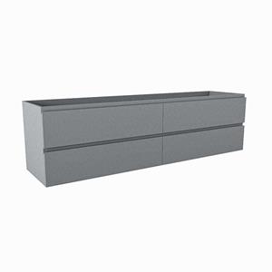 Mondiaz HAY wastafelonderkast - 180x45x50cm - 4 lades - uitsparing links - softclose - Plata M45178Plata