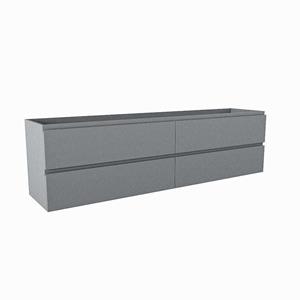 Mondiaz HAY wastafelonderkast - 180x40x50cm - 4 lades - uitsparing links - softclose - Plata M45250Plata