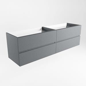 Mondiaz VICA wastafelonderkast - 170x45x50cm - 4 lades - uitsparing links en rechts - softclose - Plata M73162Plata