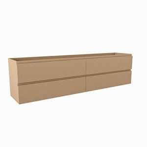 Mondiaz HAY wastafelonderkast - 190x40x50cm - 4 lades - uitsparing links en rechts - softclose - Oro M45252Oro