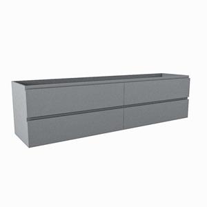 Mondiaz HAY wastafelonderkast - 190x45x50cm - 4 lades - uitsparing links - softclose - Plata M45183Plata