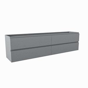 Mondiaz HAY wastafelonderkast - 190x40x50cm - 4 lades - softclose - Plata M45256Plata