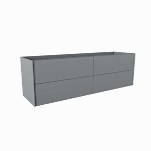 Mondiaz TENCE wastafelonderkast - 160x45x50cm - 4 lades - uitsparing links - push to open - softclose - Plata M37129Plata