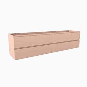 Mondiaz HAY wastafelonderkast - 200x45x50cm - 4 lades - uitsparing links - softclose - Rosee M45188Rosee