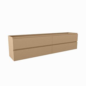 Mondiaz HAY wastafelonderkast - 200x40x50cm - 4 lades - uitsparing links - softclose - Oro M45260Oro