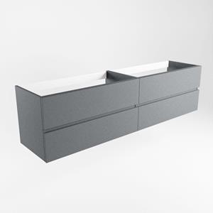 Mondiaz VICA wastafelonderkast - 190x45x50cm - 4 lades - uitsparing links en rechts - softclose - Plata M73172Plata