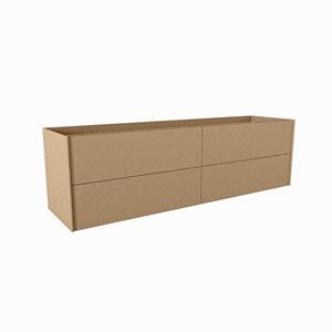 Mondiaz TENCE wastafelonderkast - 170x45x50cm - 4 lades - uitsparing links - push to open - softclose - Oro M37133Oro