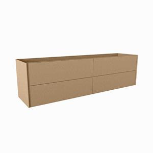 Mondiaz TENCE wastafelonderkast - 180x45x50cm - 4 lades - uitsparing links - push to open - softclose - Oro M37137Oro