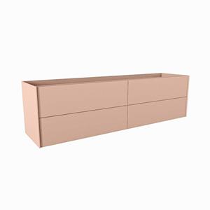 Mondiaz TENCE wastafelonderkast - 180x45x50cm - 4 lades - uitsparing rechts - push to open - softclose - Rosee M37136Rosee