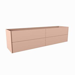 Mondiaz TENCE wastafelonderkast - 190x45x50cm - 4 lades - uitsparing rechts - push to open - softclose - Rosee M37140Rosee