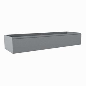 Mondiaz FOGE wastafelonderkast - 150x45x25cm - 1 lade - uitsparing links - softclose - Plata M44121Plata