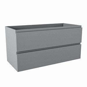 Mondiaz HAY wastafelonderkast - 100x45x50cm - 2 lades - uitsparing rechts - softclose - Plata M45104Plata