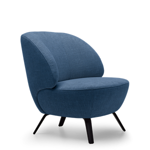 Prominent Fauteuil Sydney Donkerblauw Stof