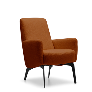 Prominent Fauteuil X-103 Lage Rug Cognac Stof