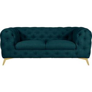 Leonique Chesterfield-Sofa "Glynis", aufwändige Knopfheftung, moderne Chesterfield Optik, Fußfarbe wählbar
