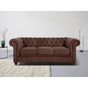 Home affaire Chesterfield-Sofa "Chesterfield", mit Knopfheftung, auch in Leder