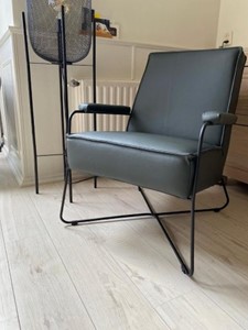 ShopX Leren fauteuil hope groen, groen leer, groene stoel
