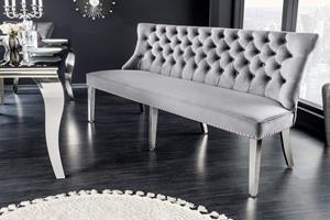 Invicta Interior Sofabank Castle Deluxe 165cm grijs met Leeuwenkop/43211