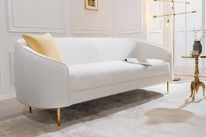 Invicta Interior Sofa Diva 205cm Teddystoff wit Gouden/ 42817