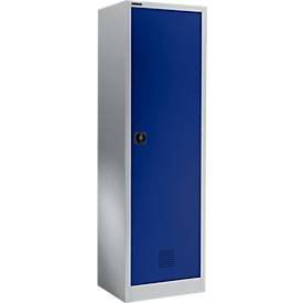 Schäfer Shop Select Garderobenschrank EASY-WEAR, Zylinderschloss, H 1935 mm, weißalu/enzianblau RAL 9006/5010