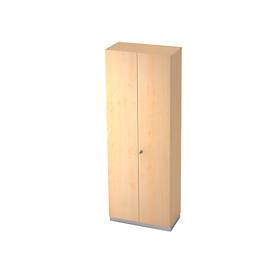 Garderobekast, 2 bladen, B 800 x D 420 mm, esdoornpatroon