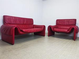 De Sede 2x  DS 2011 fauteuil + bank Leather - Tweedehands