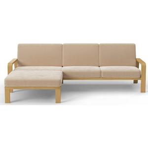 sit&more Ecksofa, mit Armlehnen aus massivem Buchenholz,verschieden Bezügen und Farben