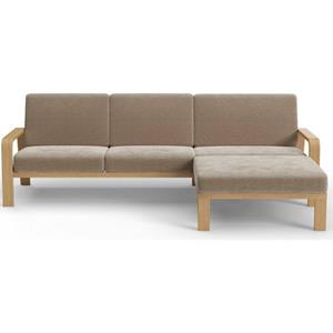 sit&more Ecksofa, mit Armlehnen aus massivem Buchenholz,verschieden Bezügen und Farben