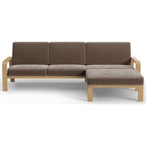 sit&more Ecksofa, mit Armlehnen aus massivem Buchenholz,verschieden Bezügen und Farben