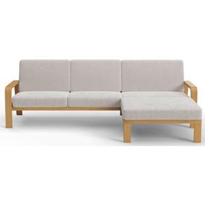 sit&more Ecksofa, mit Armlehnen aus massivem Buchenholz,verschieden Bezügen und Farben