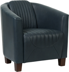 ShopX Leren fauteuil press special 2.59 blauw, blauw leer, blauwe stoel